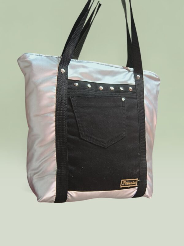 Bolso Petunia - Negro Plateado - Imagen 2