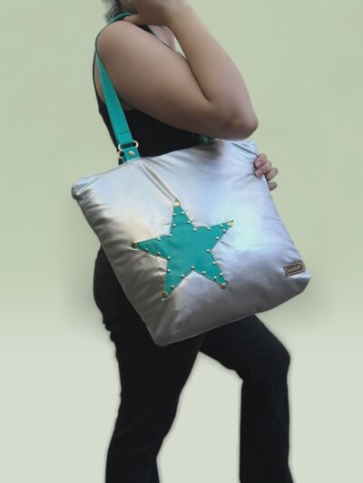 Bolso Petunia – Blanco Turquesa