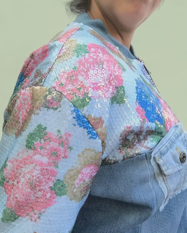 Chaqueta Rever - Denim Celeste con Corazón - Imagen 3