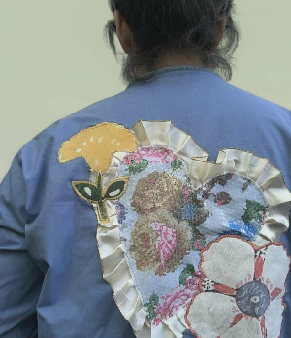 Chaqueta Rever - Denim Celeste con Corazón - Imagen 8