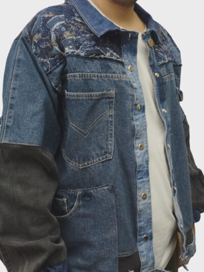 Chaqueta Zero Waste – Denim con Mangas Negras