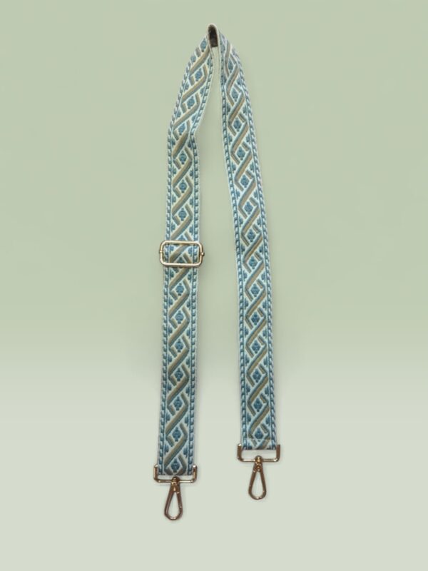 Strap para Bolso - Grecas Celeste