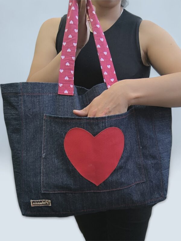 Tote Bag XL - Corazón Rojo - Imagen 3