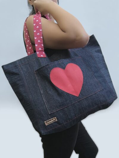 Tote Bag XL – Corazón Rojo