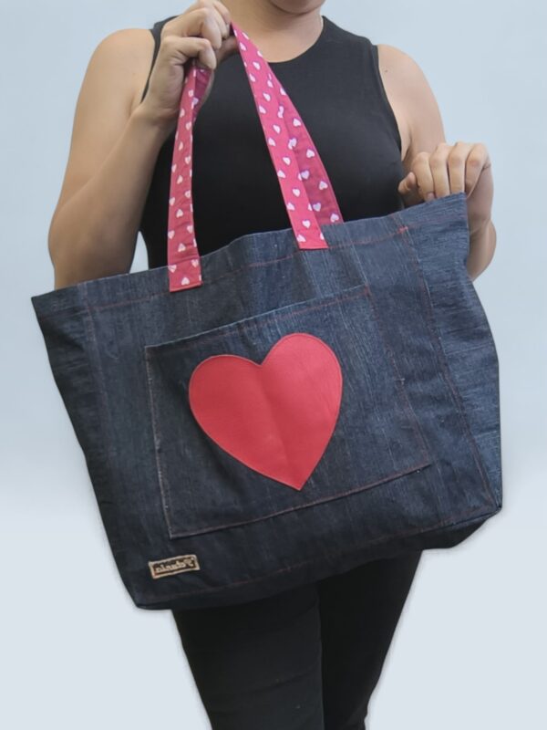 Tote Bag XL - Corazón Rojo - Imagen 2