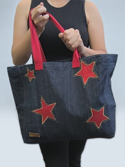 Tote Bag XL – Estrellas Rojas
