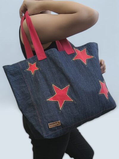 Tote Bag XL – Estrellas Rojas